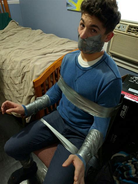 man tied up|Man Bound/Gagged in His Bedroom by HotandBothered on .